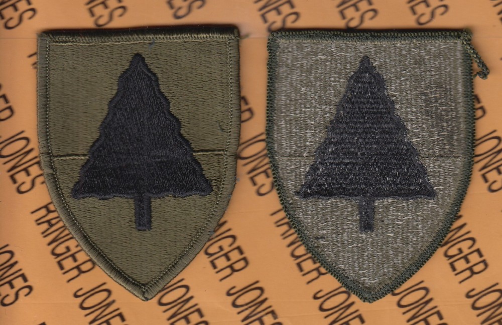 US Army 91st Infantry Brigade Training OD Green & Black BDU uniform patch m/e