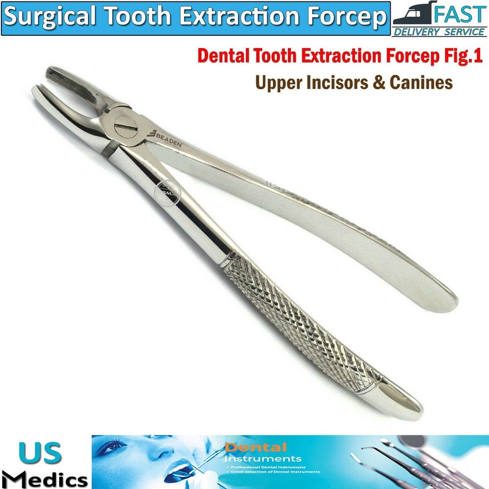 Dental Tooth Extraction Forceps Upper Lower Molars & Surgical Root Elevators