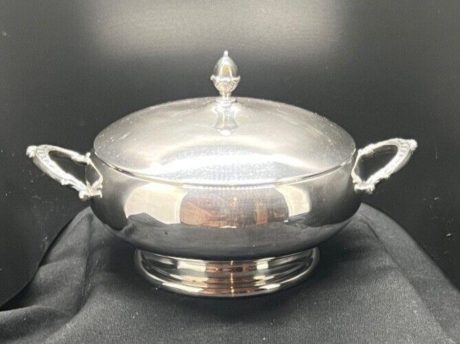 Wallace Silver Covered Dish 86c104 Acorn Lid