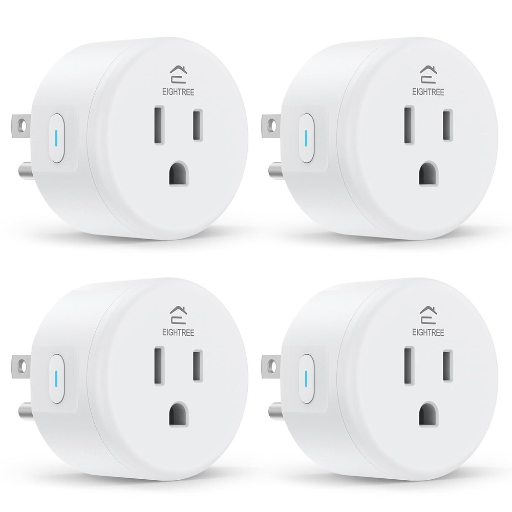 EIGHTREE Smart Plug 4-Pack WiFi Outlet Alexa Google Home Remote Timer