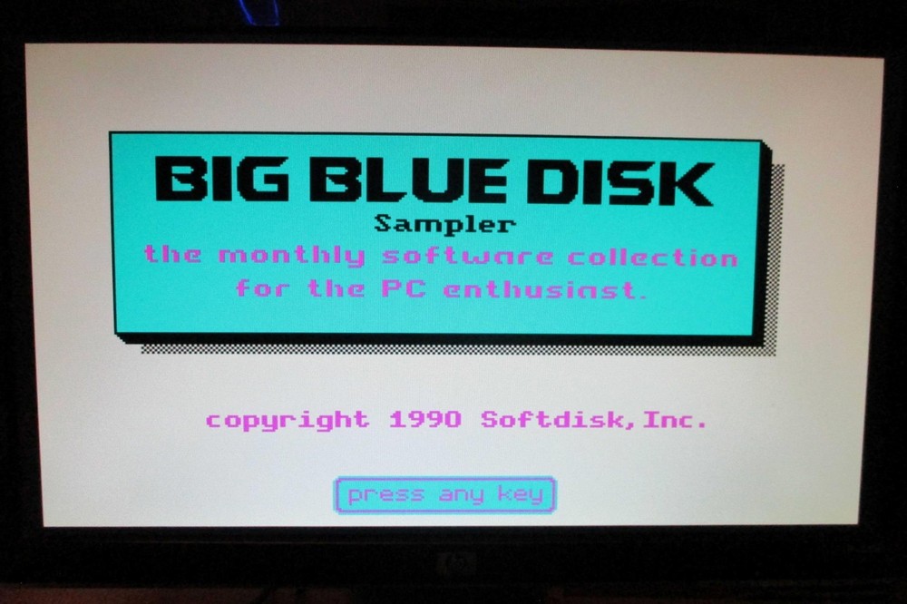 Vintage 1990 IBM Big Blue Disk Sampler on 5.25" PC Floppy Disk - Tested