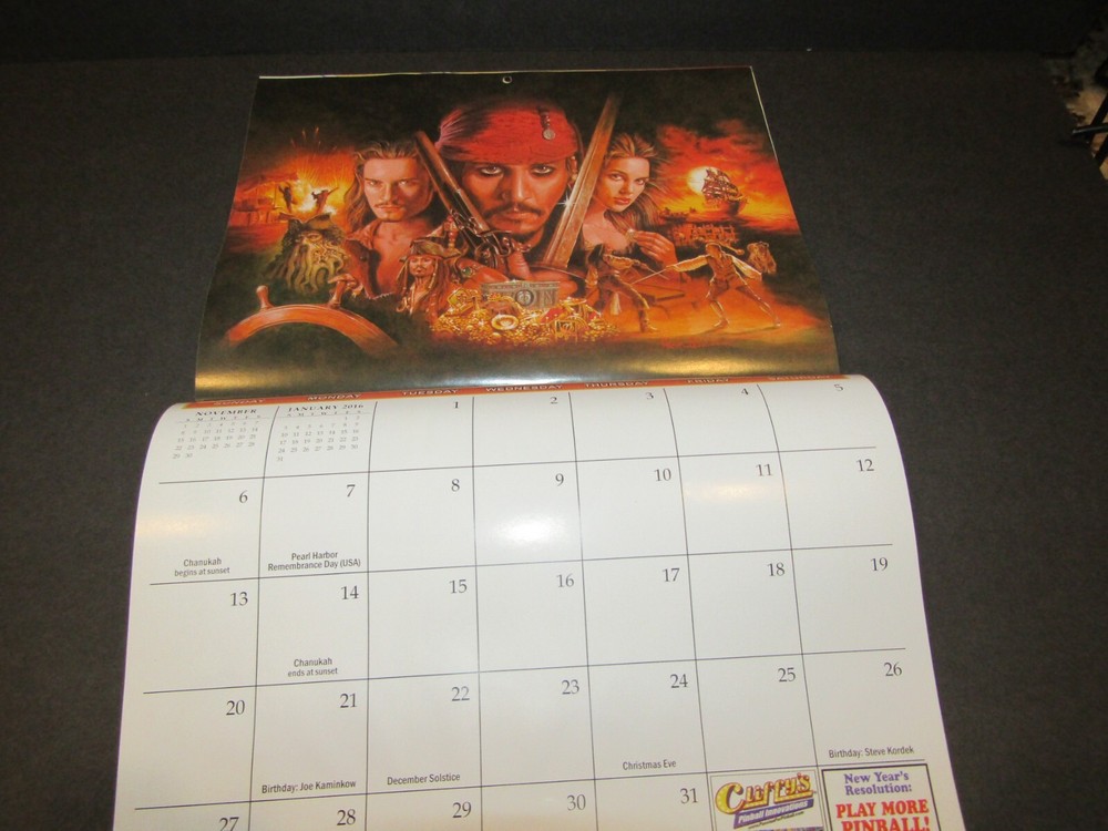 PIN GAME JOURNAL 2015 calendar Issue #155 / October 2014