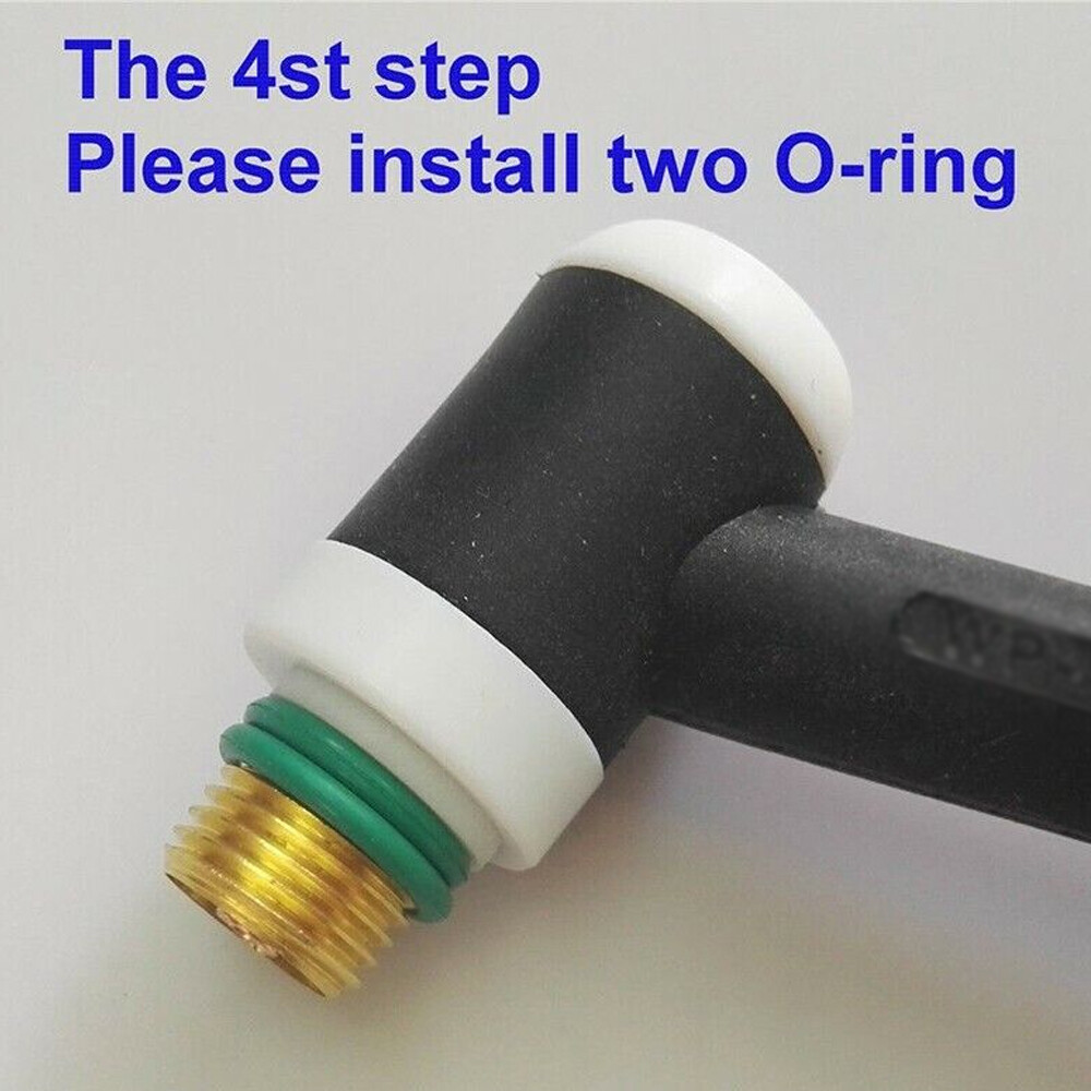 TIG Welding Torch,3/32 Gas Lens #12 Pyrex Cup 2.4mm Collet Kit for WP-17,18,26