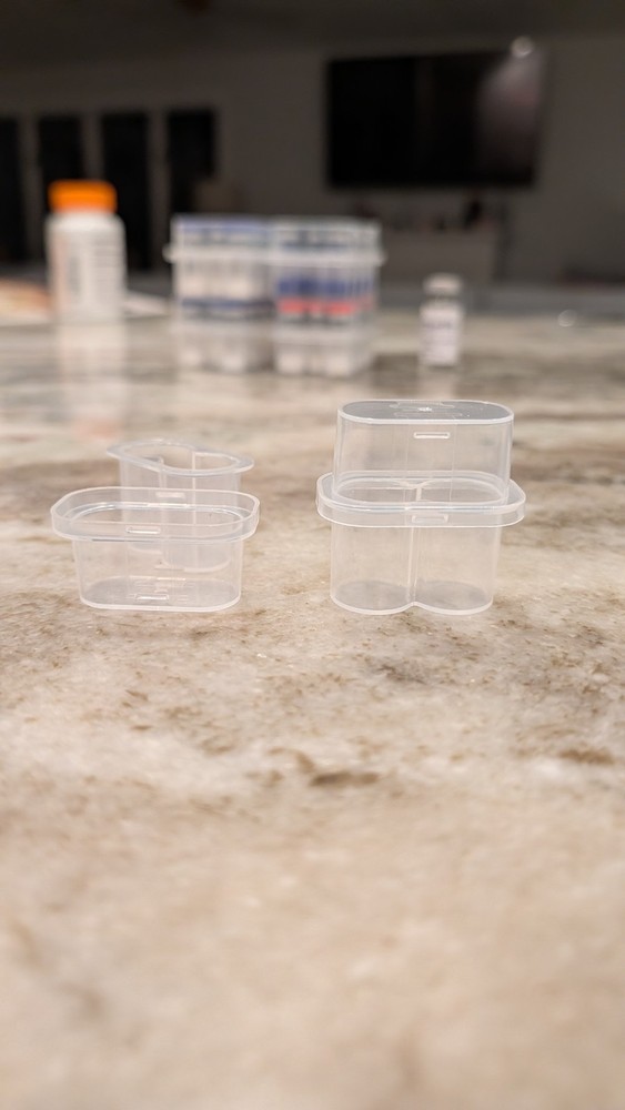 Two Vial peptide storage Case