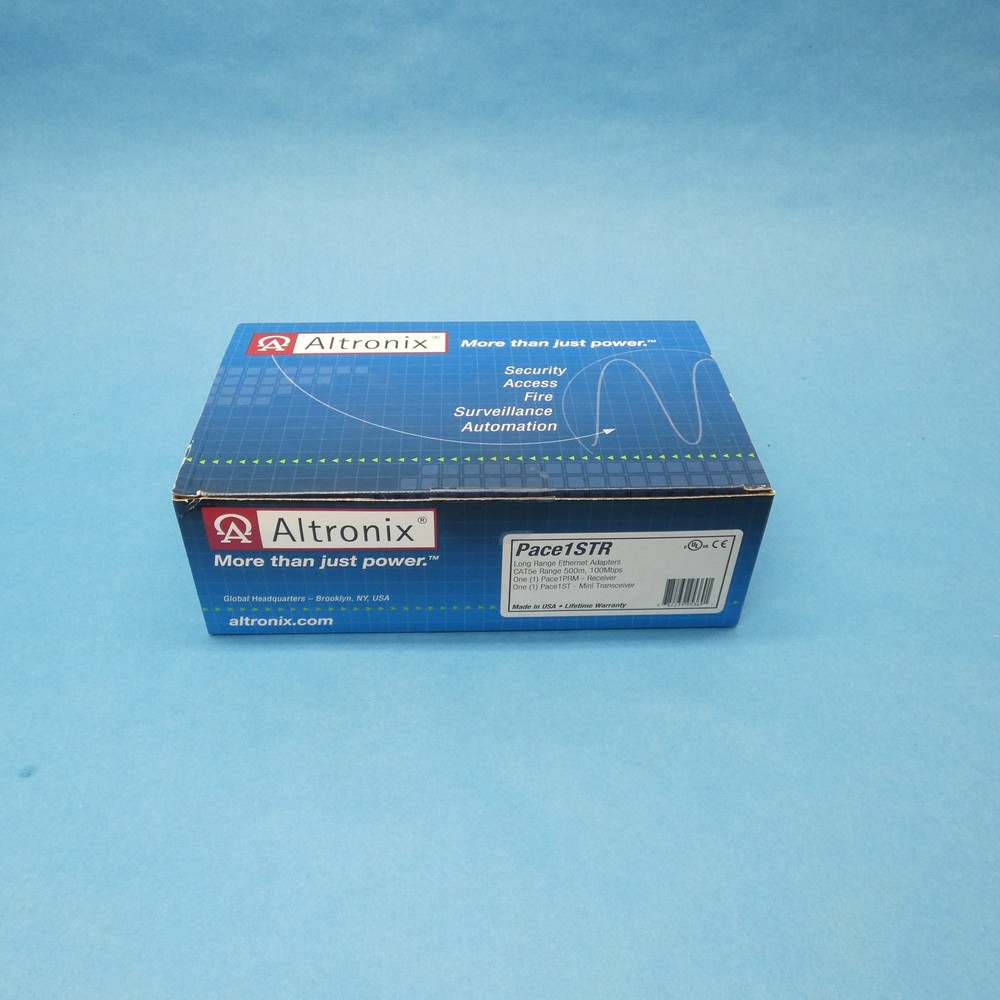 Altronix PACE1STR Long Range Ethernet Adapter Kit 100Mbps POE+