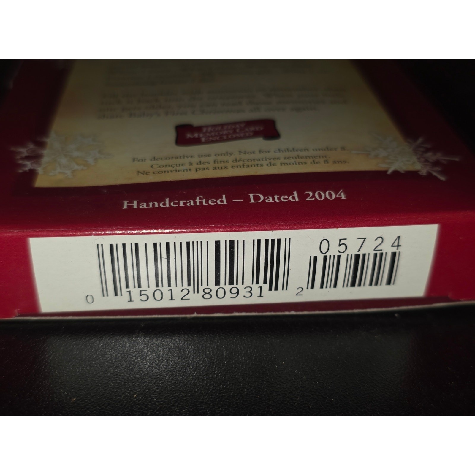 Hallmark Keepsake Ornament 2004 Babys First Christmas Photo Holder QXG5724 New