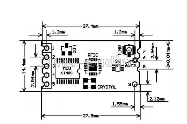 SI4463 433Mhz HC-12 Wireless Serial Port Module 1000m Replace Bluetooth