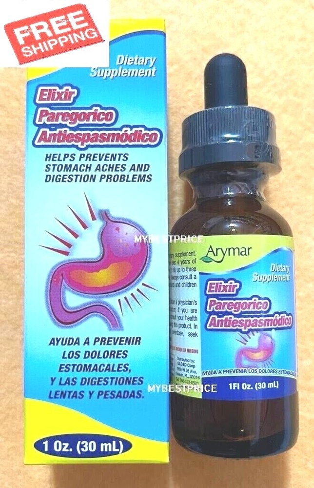 Elixir Paregorico Antiespasmodico Help Stomach Aches and digestion problems