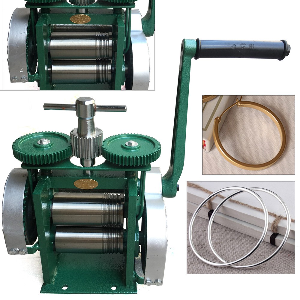 Manual Combination Rolling Mill Machine Jewelry Press Making (Flake+Round Wire)