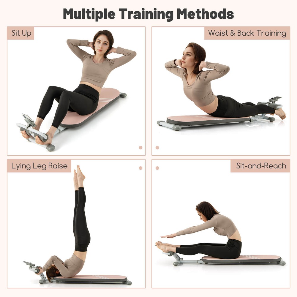 Multifunctional Sit Up Bench w/Adjustable Length & 3 Gear Adjustable Angles