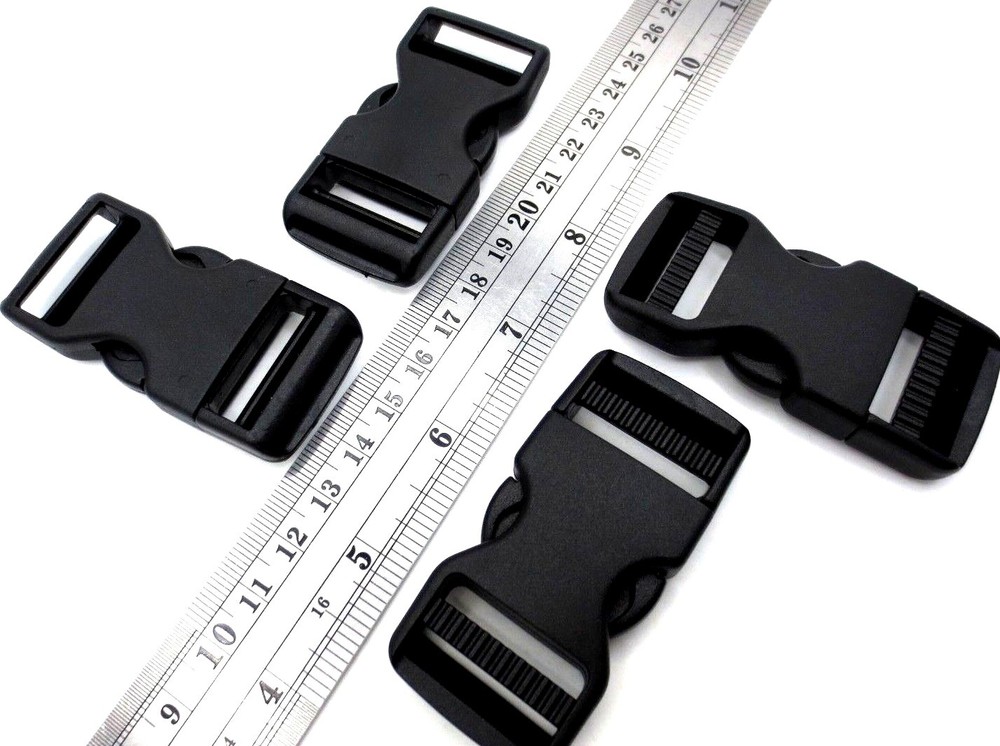 Webbing Buckle Fits 1" 25mm Wide Strap - Quick Side Release! Durable Polyacetal!