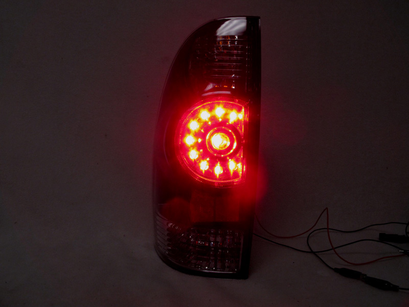 4PCS Set DEPO Black LED Tail Light + License Plate Assembly For 2005-2015 Tacoma