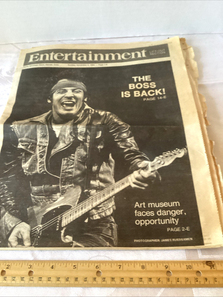 Bruce Springsteen Newspaper Memorabilia 1984