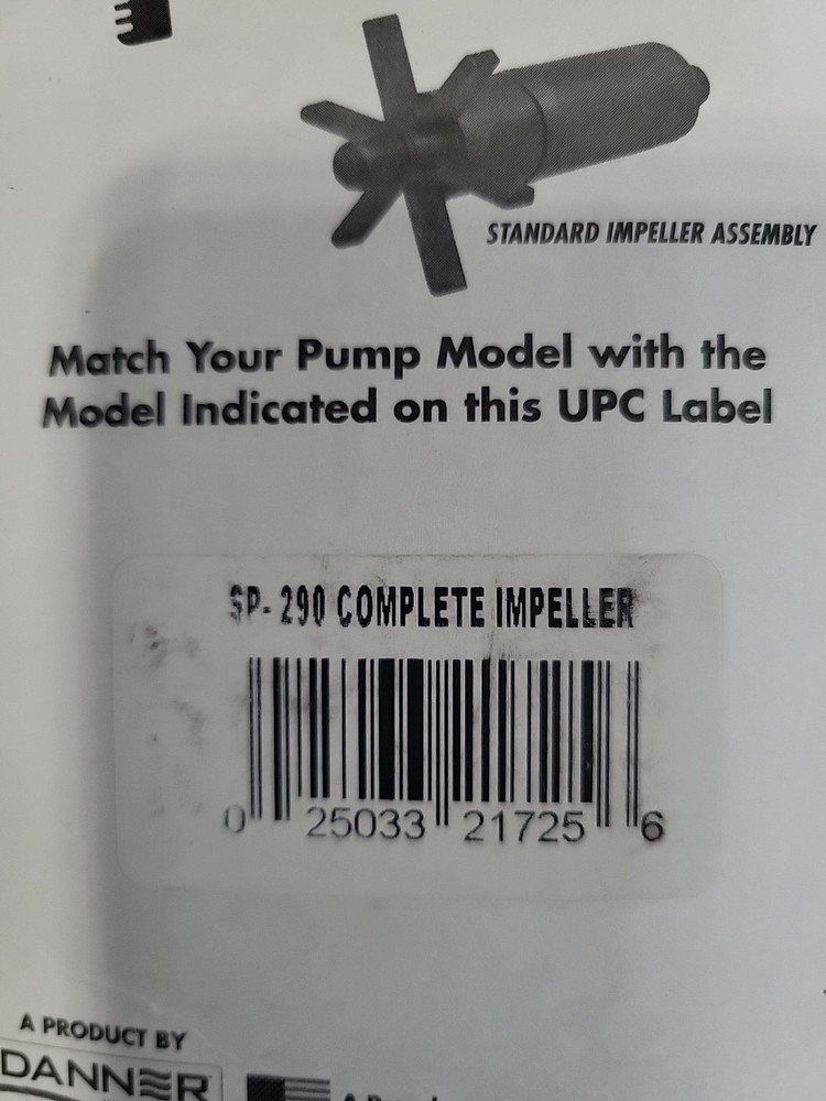 Danner Supreme /PondMaster Model Sp290 Replacememt Impeller Assembly