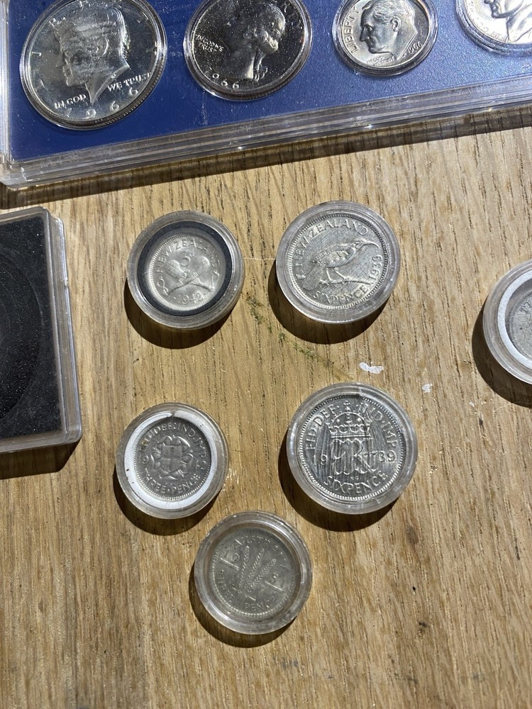 Silver Lot. Us Mint Set, 1800s Foreign & More