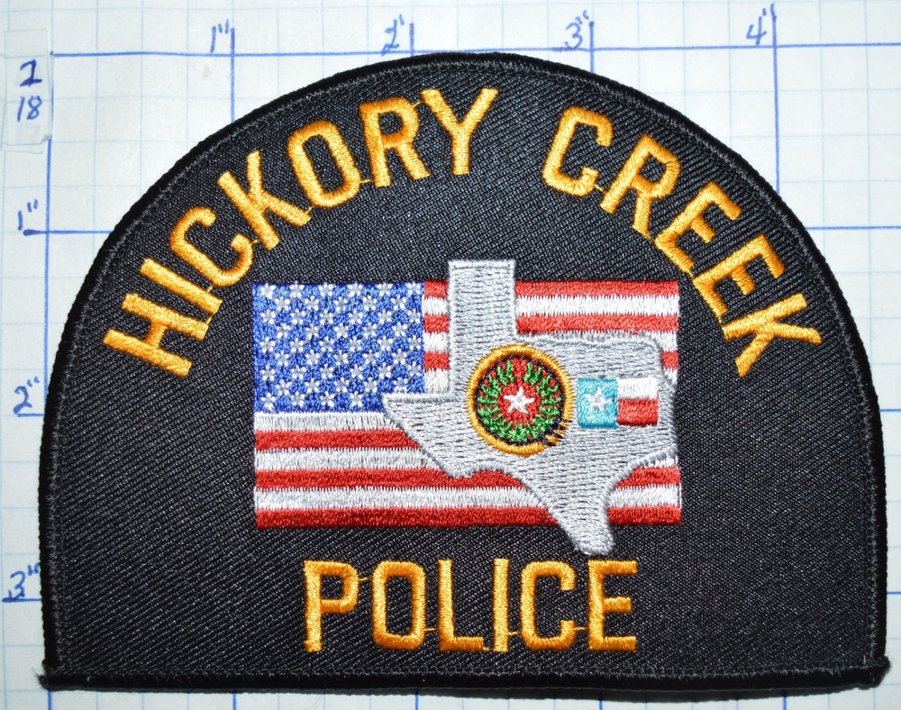 TEXAS, HICKORY CREEK POLICE DEPT BLACK PATCH