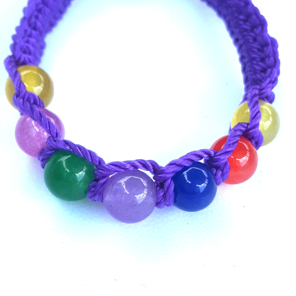 Protection Bracelets 7 Chakras in Purple String