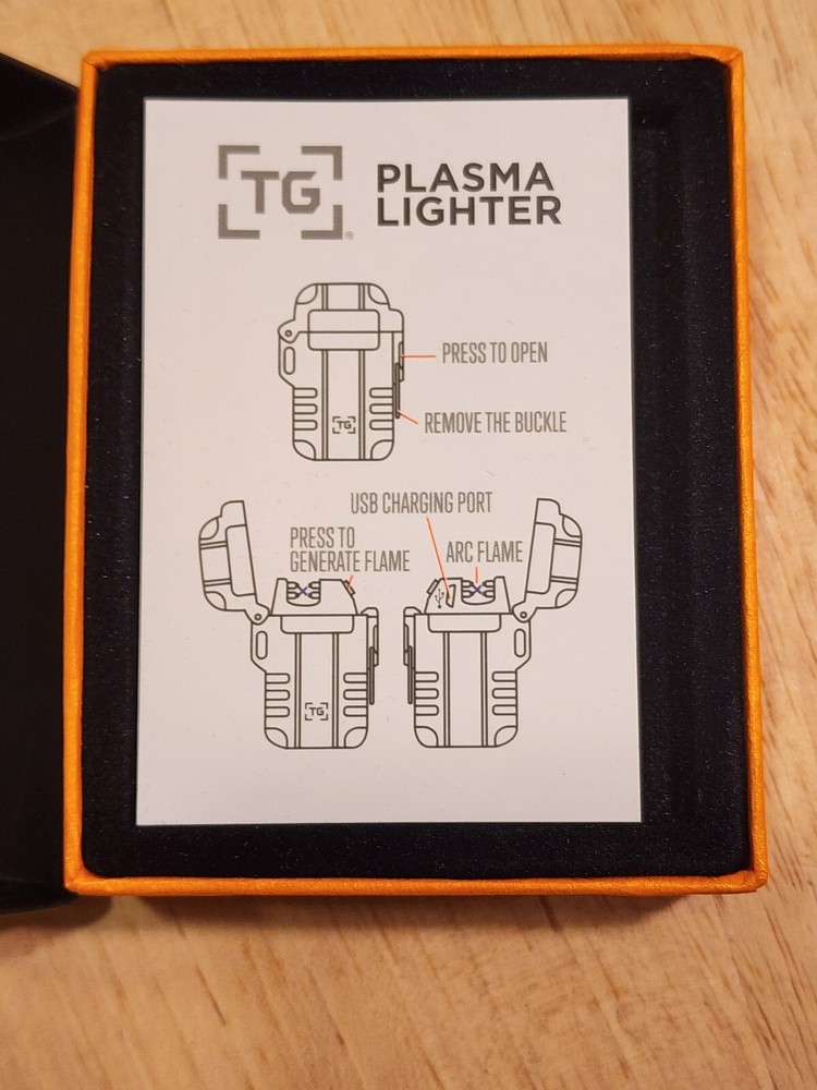 TG Plasma Lighter Windproof Waterproof USB Rechargeable