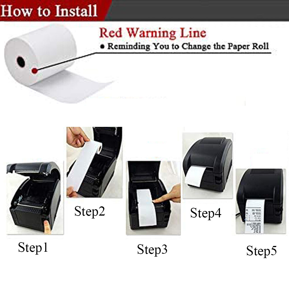 2-1/4" x 50' Thermal Credit Card Cash Register POS Receipt Paper 5 - 600 Rolls