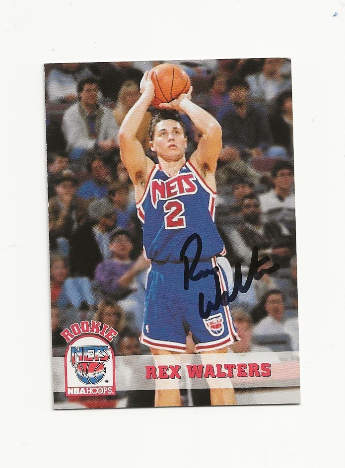 REX    WALTERS    NETS       AUTOGRAPHED    CARD