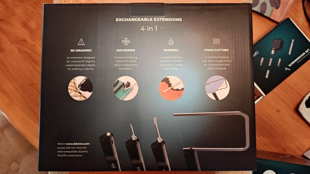 3D SIMO Multipro tool for makers, includes jigsaw, screwdriver and drill kits