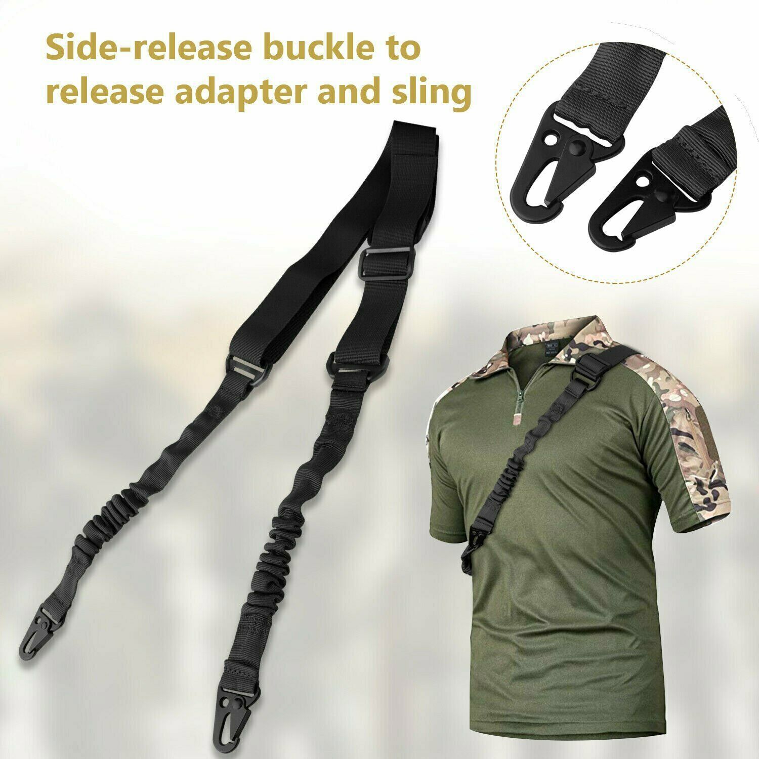 Tactical 2 Point Sling QD Swivel Rifle Gun Sling Strap / M-LOK MLOK Swivel Mount