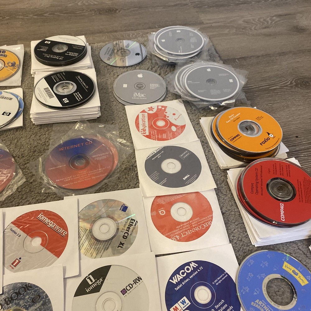 Vintage Computer Software Disc Lot Software Restore Operating Systems Games 250+
