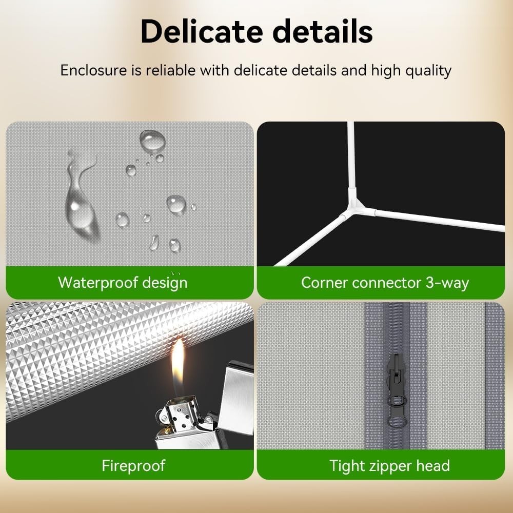 Bambu Lab A1 3D Printer Enclosure LED Light Hygrothermograph Fireproof Dustproof