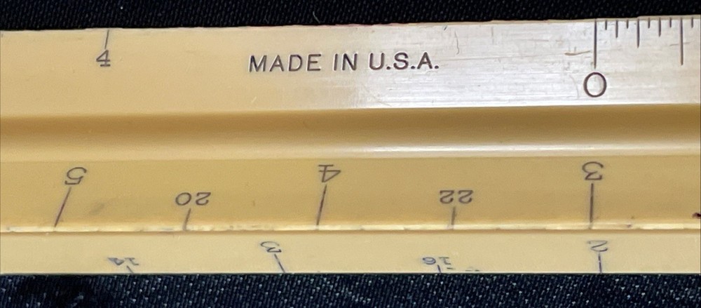 Vintage Triangular Ruler 12" Dietzgen 21626 Drafting Engineer Architect FREE S&H