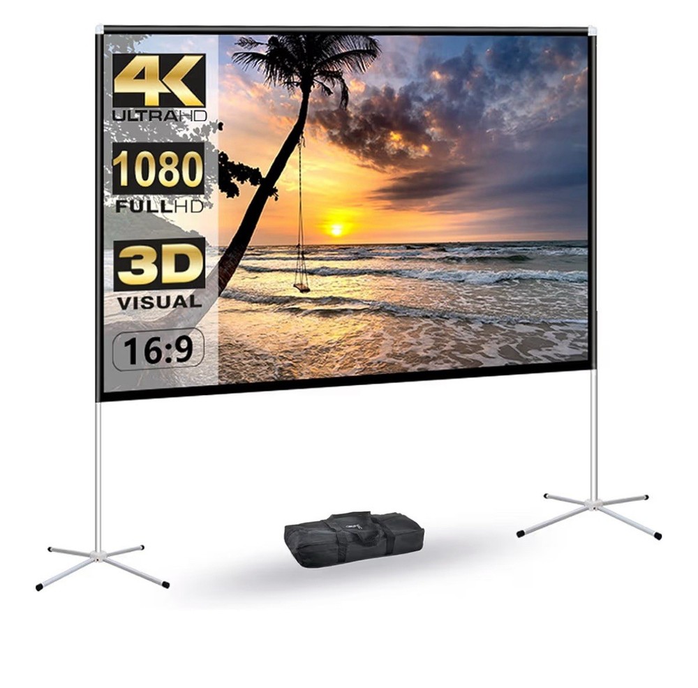Portable Projector Screen with Stand 80 inch