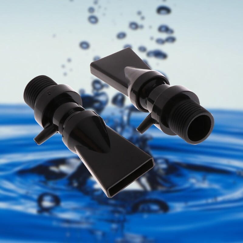 Plastics Outflow Pipe Connector Duckbill Nozzle 360° Rotatable for Aquarium