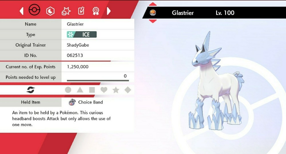 Glastrier For Pokémon Sword & Shield
