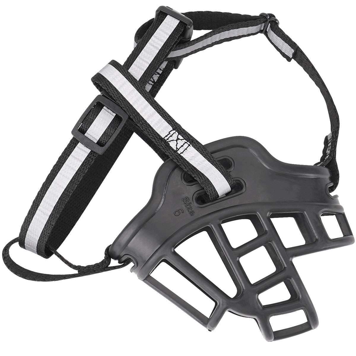 Large Pet Dog Basket Muzzle Mouth Cover Mesh Cage No Barking Biting Chewing