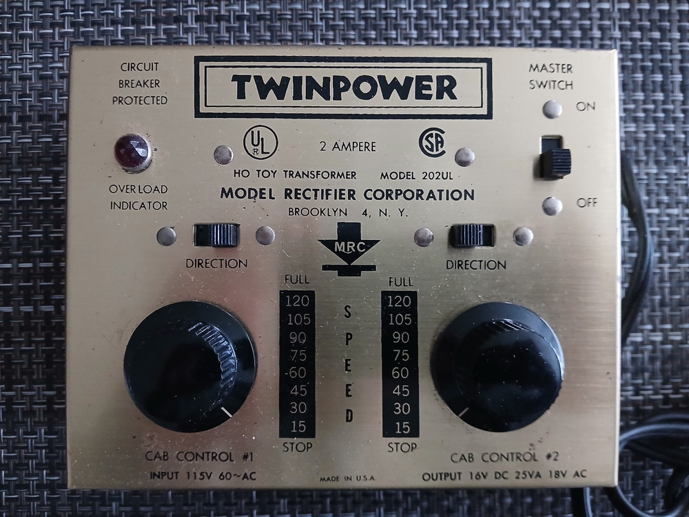 Vintage HO scale MRC Twin Power Train Controller