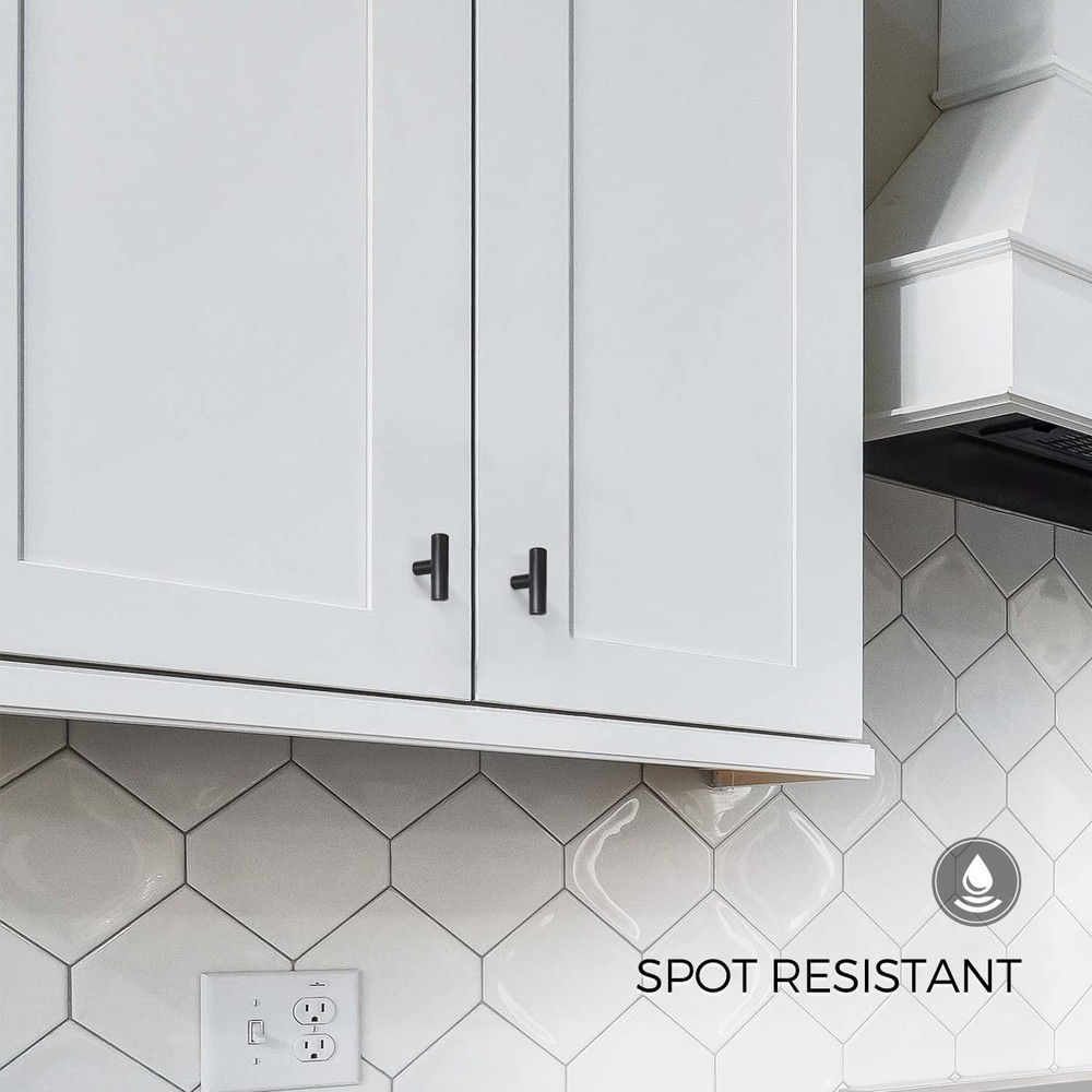 10 Pack Matte Black 2 Inch Cabinet Knobs Stainless Steel Pulls Hardware