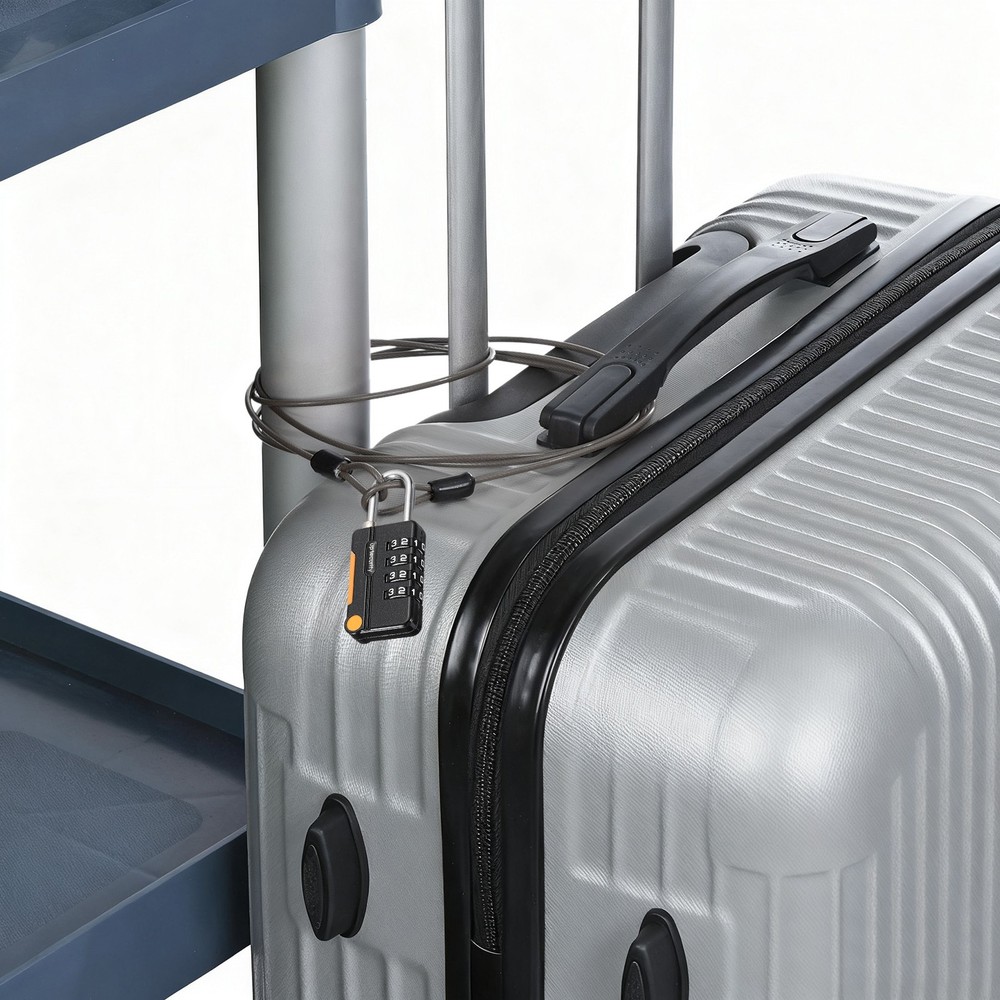 1Pcs 3Ft 4 Digit Combination Lock Security Cable Padlock for DIY