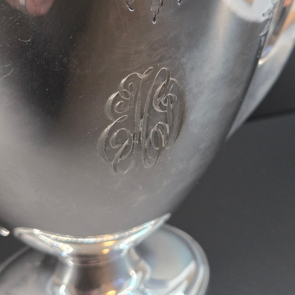 Barbour Silver Co Antique Silver Plate Teapot Hand Chased Monogrammed 5334