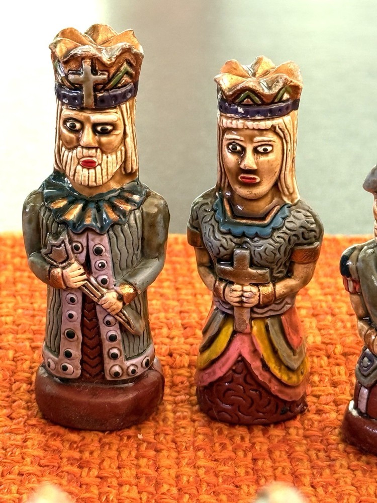 Chest Set Inca Warriors & Spaniards Hand-painted Ceramic