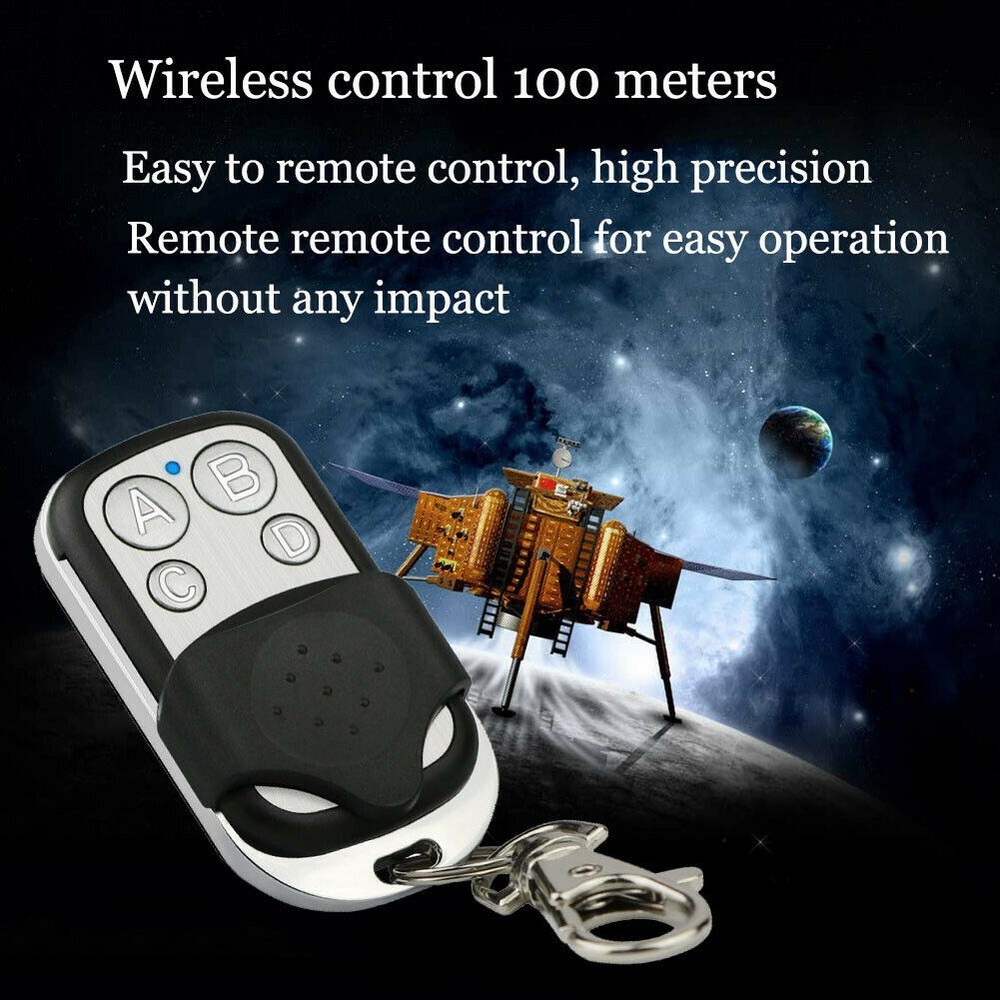 2* Universal 4 Button Gate Garage Door Open Remote Control 433MHZ Fixed Code/