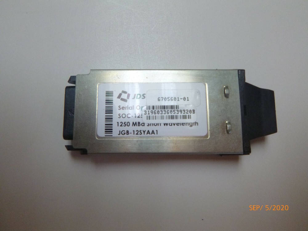 JDSU JGB-12SYAA1 SERIAL OPTICAL CONVERTER 1250 MB SHORT WAVE