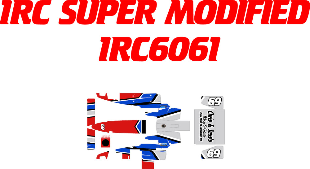 1RC  SUPER MODIFIED  1RC6061   WRAP  CNJHC RED