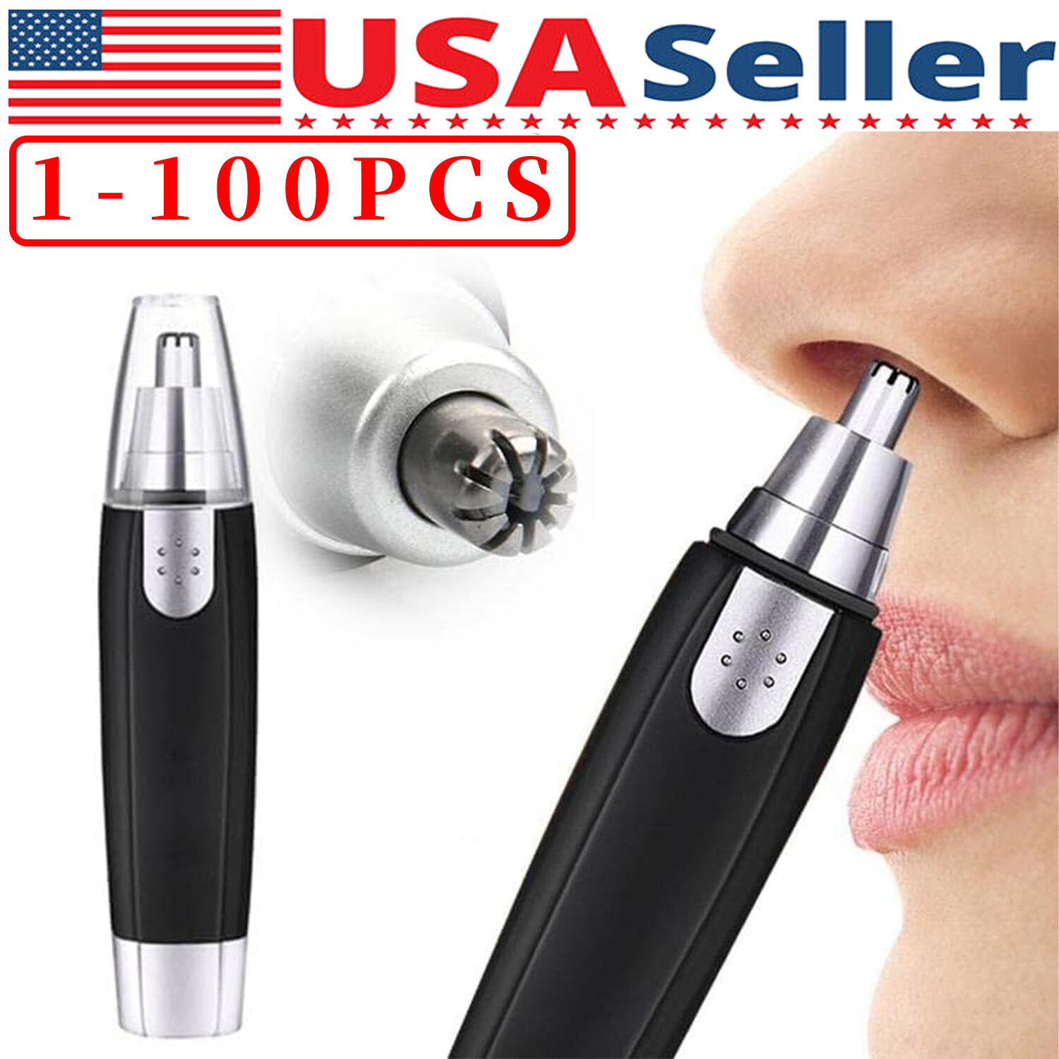 Electric Nose Hair Trimmer Shaver Ear Face Eyebrow Mustache Beard Shaver Clipper