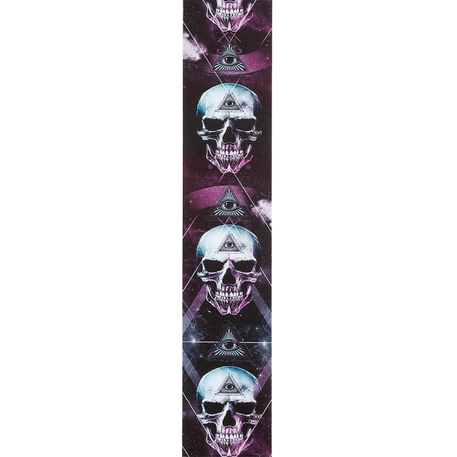 D'Addario Alchemy Gothic Collection Leather Guitar Strap; Void design Dark Synth