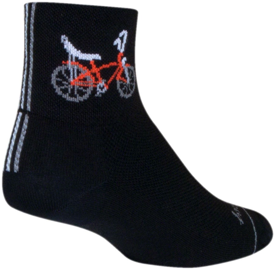 SockGuy Classic Socks Men's Ankle Socks Small/Medium Black