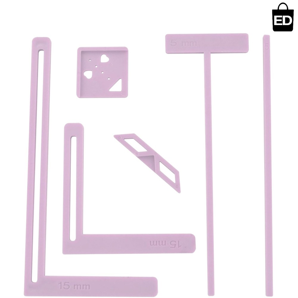 Complete 6-Piece Scrapbooking Stencil Kit for Creative Bookbinding Essentials