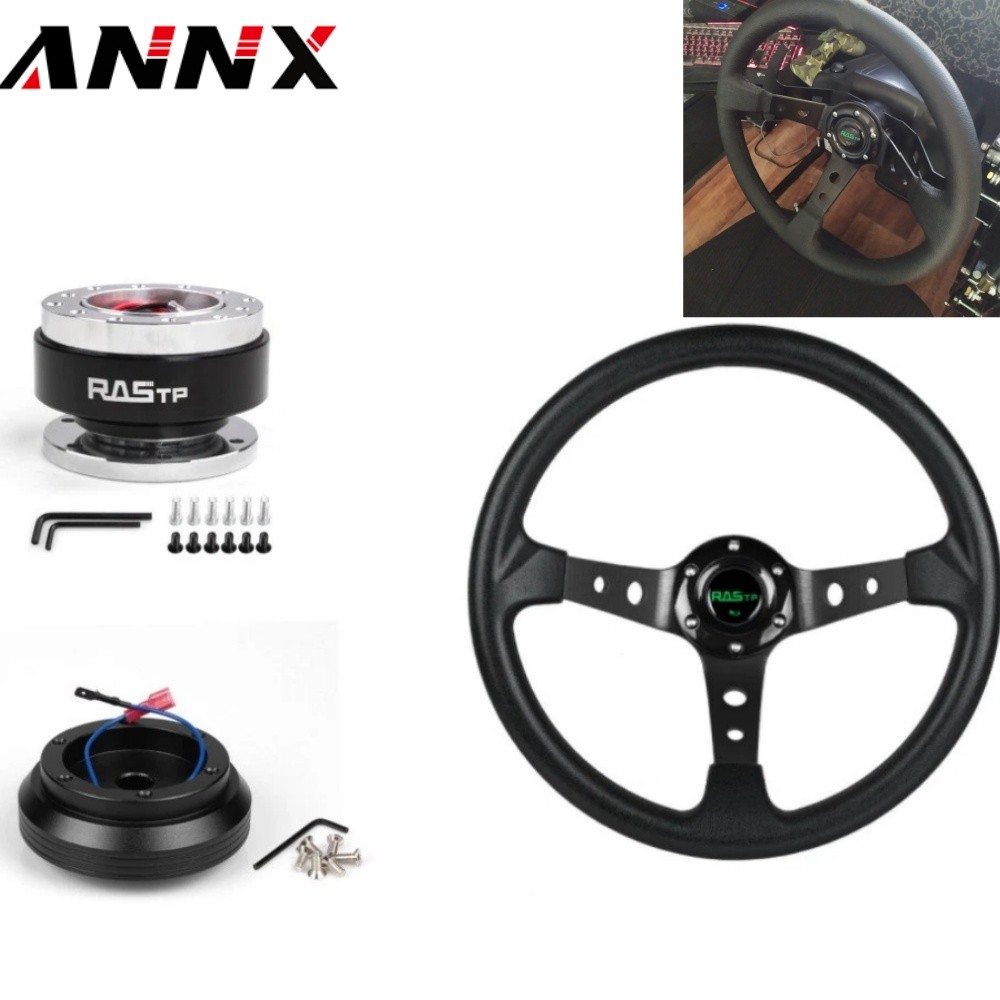 14"Steering Wheel+Quick Release+Hub Adapter For Mitsubishi Eclipse Lancer Galant