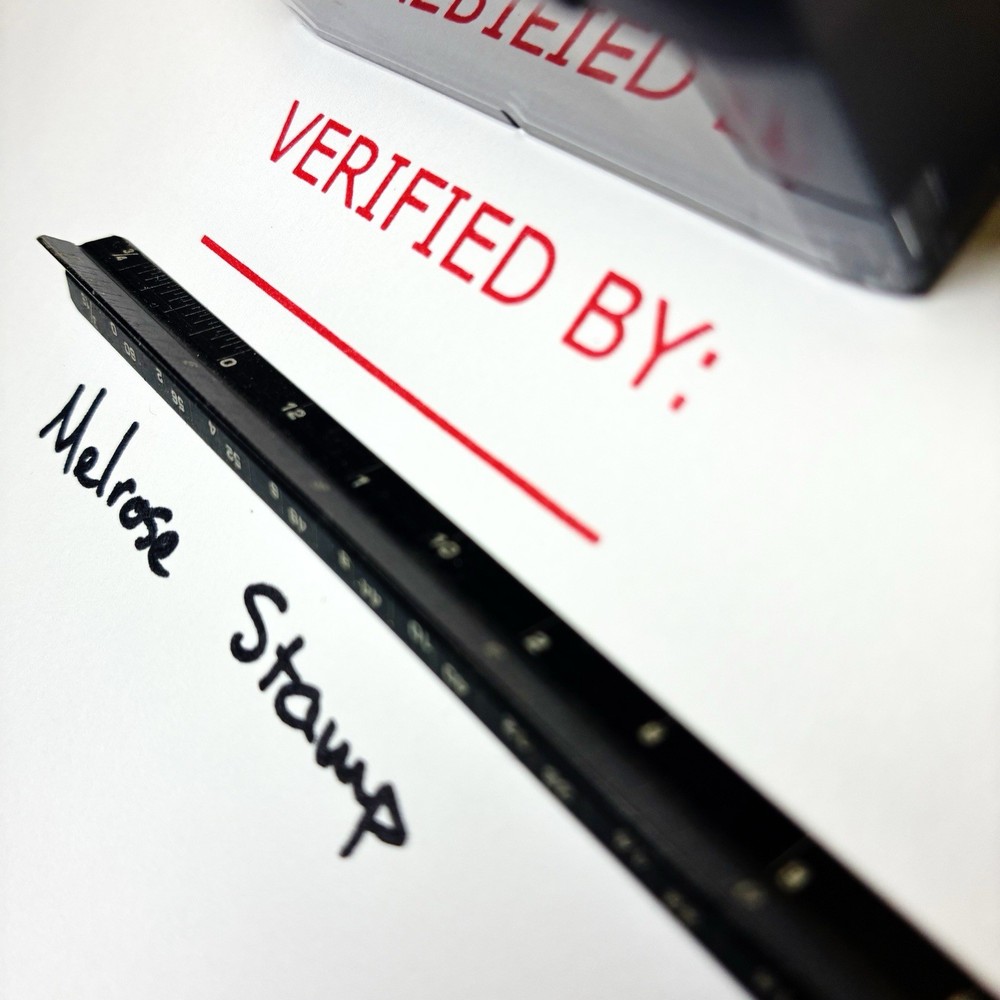 Verified By Rubber Stamp Red Ink Self Inking Ideal 4913