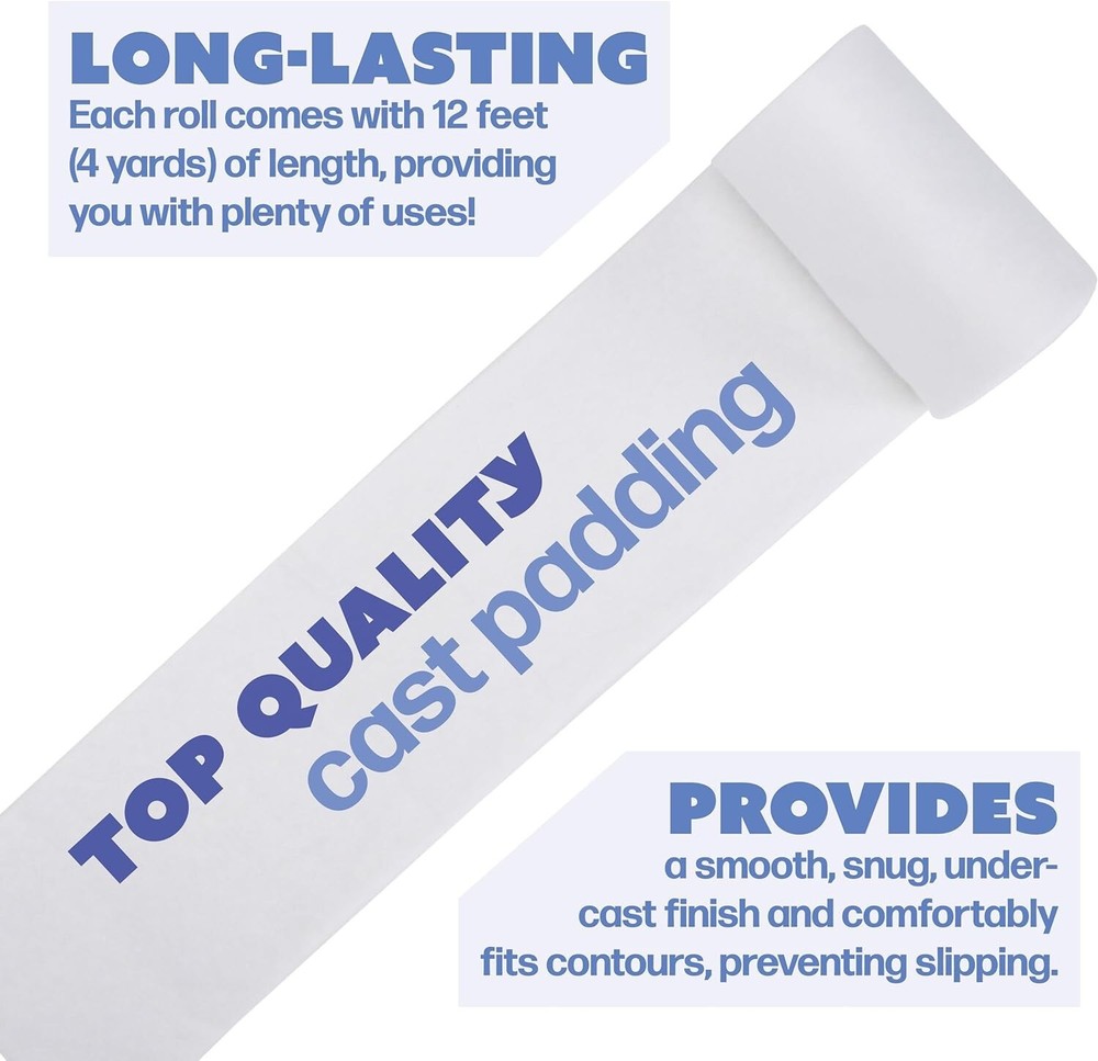 Cast Padding, 4" x 4 Yards, 12 Rolls/Bag