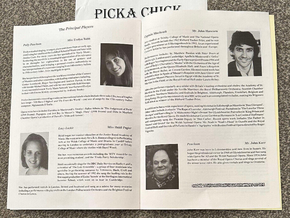 the beggar's opera programme written by Mr. G A Y