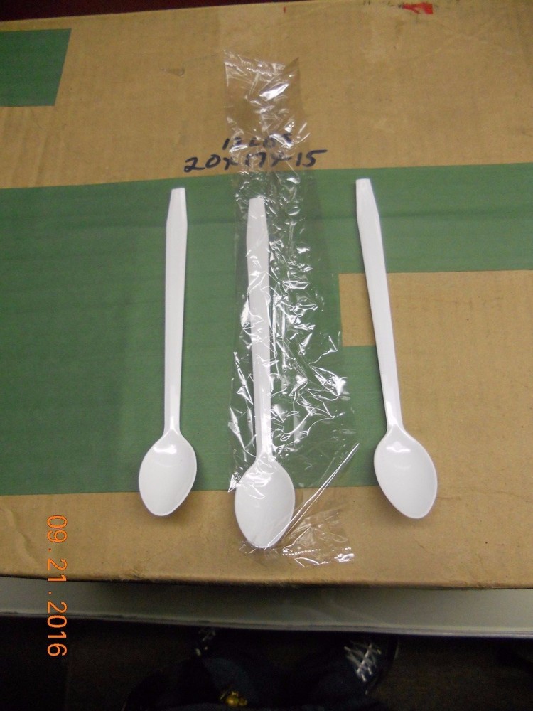 Omega sodaspoon, Soda White Plastic-- 1000 per case.